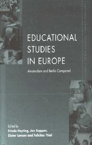 Educational studies in Europe : Amsterdam and Berlin compared