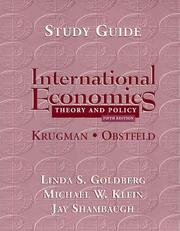 Study guide to accompany Krugman & Obstfeld, International economics, theory and policy, fifth edition