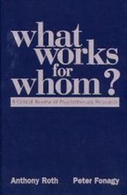 What works for whom? : a critical review of psychotherapy research