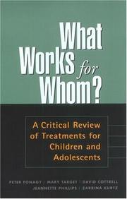What works for whom? : a critical review of treatments for children and adolescents