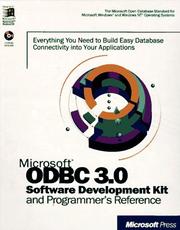 Cover of: Microsoft ODBC 3.0: software development kit and programmer's reference