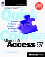 Cover of: Quick course in Microsoft Access 97