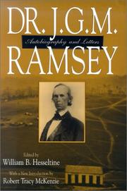 Cover of: Dr. J.G.M. Ramsey: autobiography and letters
