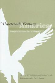 Cover of: Nineteenth-century America: essays in honor of Paul H. Bergeron