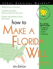Cover of: How to make a Florida will: with forms