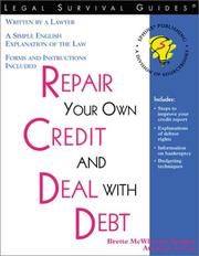 Cover of: Repair your own credit and deal with debt