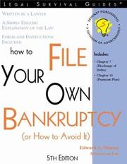 How to file your own bankruptcy (or how to avoid it) by Edward A. Haman