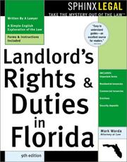 Landlords' rights and duties in Florida by Mark Warda