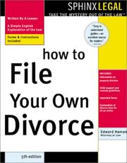 How to File Your Own Divorce by Edward A. Haman