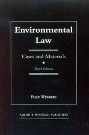 Environmental law by Philip Weinberg
