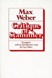 Critique of Stammler by Max Weber