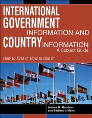 Cover of: International government information and country information: a subject guide