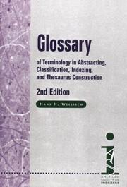 Cover of: Glossary of terminology in abstracting, classification, indexing, and thesaurus construction