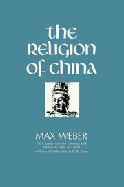 Cover of: Religion of China by Max Weber