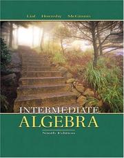 Cover of: Intermediate algebra