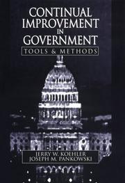 Cover of: Continual improvement in government: tools & methods