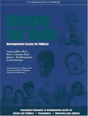 Cover of: Starting Out Right: Developmental Assets for Children