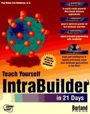 Cover of: Teach yourself IntraBuilder in 21 days by Paul Mahar