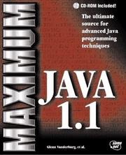 Cover of: Maximum Java 1.1 by Glenn L. Vanderburg