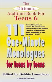 Cover of: 111 one-minute monologues for teens by teens