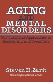 Aging and mental disorders : psychological approaches to assessment and treatment