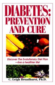 Cover of: Diabetes: Prevention And Cure: Prevention and Cure