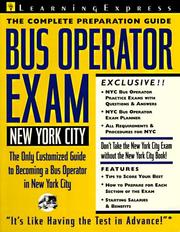 Bus Operator Exam (Learningexpress Civil Service Library) LearningExpress Editors