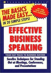 Cover of: Effective business speaking