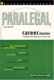 Cover of: Paralegal career starter