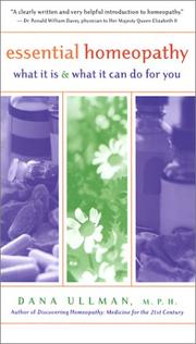 Cover of: Essential Homeopathy: What It Is and What It Can Do for You