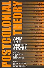 Cover of: Postcolonial Theory and the United States: Race, Ethnicity, and Literature