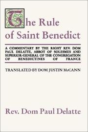 Cover of: Commentary on the Rule of St. Benedict