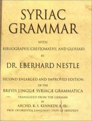 Syriac Grammar by Eberhard Nestle
