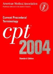 Cover of: Cpt 2004 Current Procedural Terminology: Standard Edition (Cpt / Current Procedural Terminology (Standard Edition))