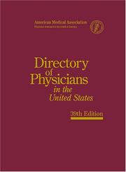 Directory of Physicians in the United States, 39th Edition by American Medical Association.