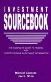 Investment sourcebook : the complete guide to finding and understanding investment information