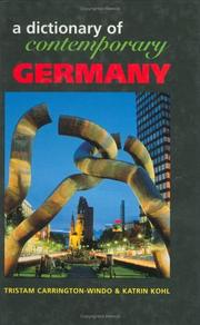 A dictionary of contemporary Germany