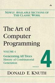 Cover of: Art of Computer Programming, Volume 4, Fascicle 4,The: Generating All Trees--History of Combinatorial Generation (Art of Computer Programming)
