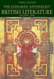 Cover of: The Longman Anthology of British Literature, Volumes 1A, 1B & 1C Package (Longman Anthology of British Literature)