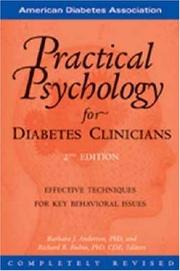 Cover of: Practical Psychology for Diabetes Clinicians