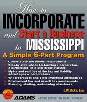 Cover of: How to incorporate and start a business in Mississippi