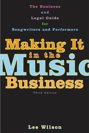 Cover of: Making It in the Music Business | Lee Wilson