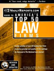 Cover of: Law Firms: The Vault.com Guide to America's Top 50 Law Firms, 2000 Edition (Vault Guide to the Top 100 Law Firms)