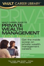 Cover of: Vault Career Guide to Private Wealth Management