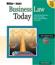 Cover of: Business law today by Roger LeRoy Miller