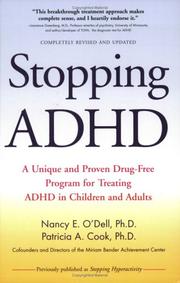 Stopping ADHD by Nancy O'Dell, Nancy E. O'Dell, Patricia Cook