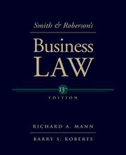 Smith and Roberson's business law by Mann, Richard A.