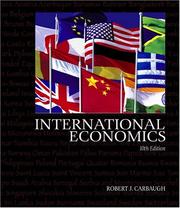 Cover of: International economics by Robert J. Carbaugh