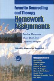 Cover of: Favorite Counseling and Therapy Homework Assignments: Leading Therapists Share Their Most Creative Strategies