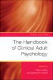 The handbook of clinical adult psychology